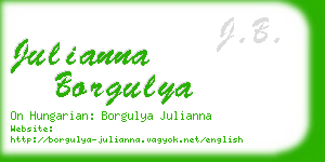 julianna borgulya business card